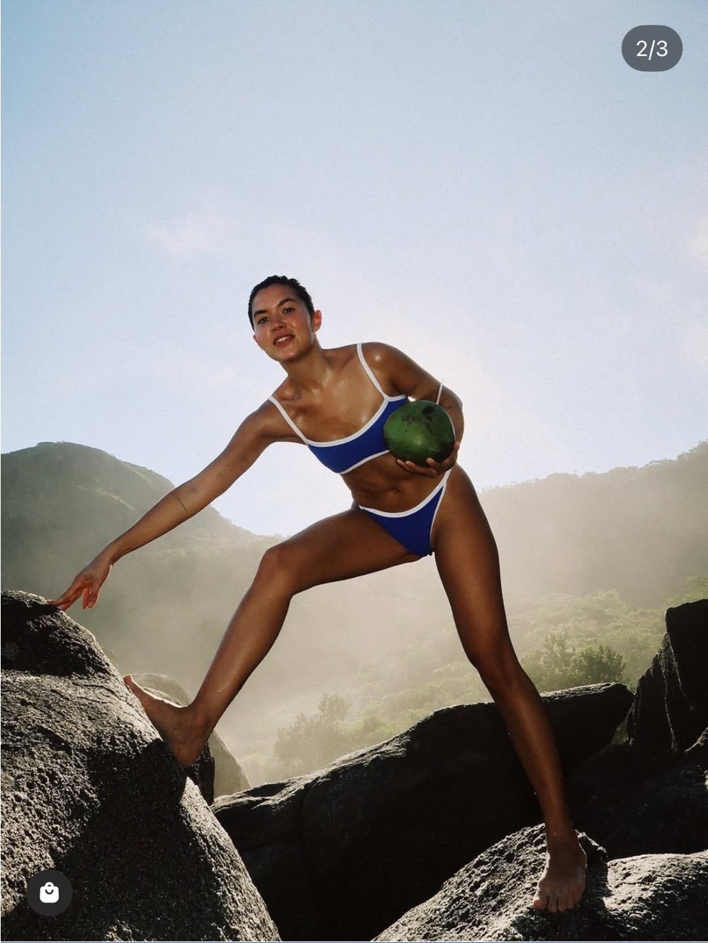 Hunza G Tyler Crinkle Bikini OS NWT - Picture 3 of 8